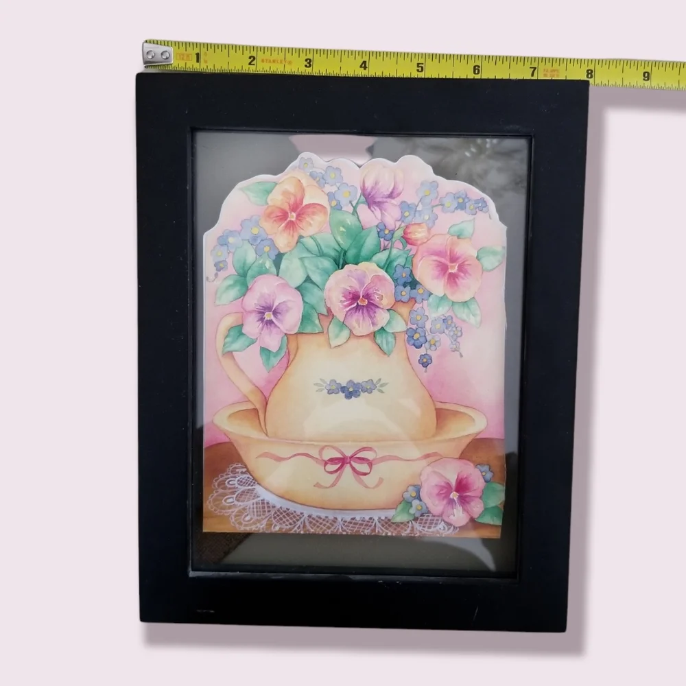 Vintage Greeting Card Black Wood 6